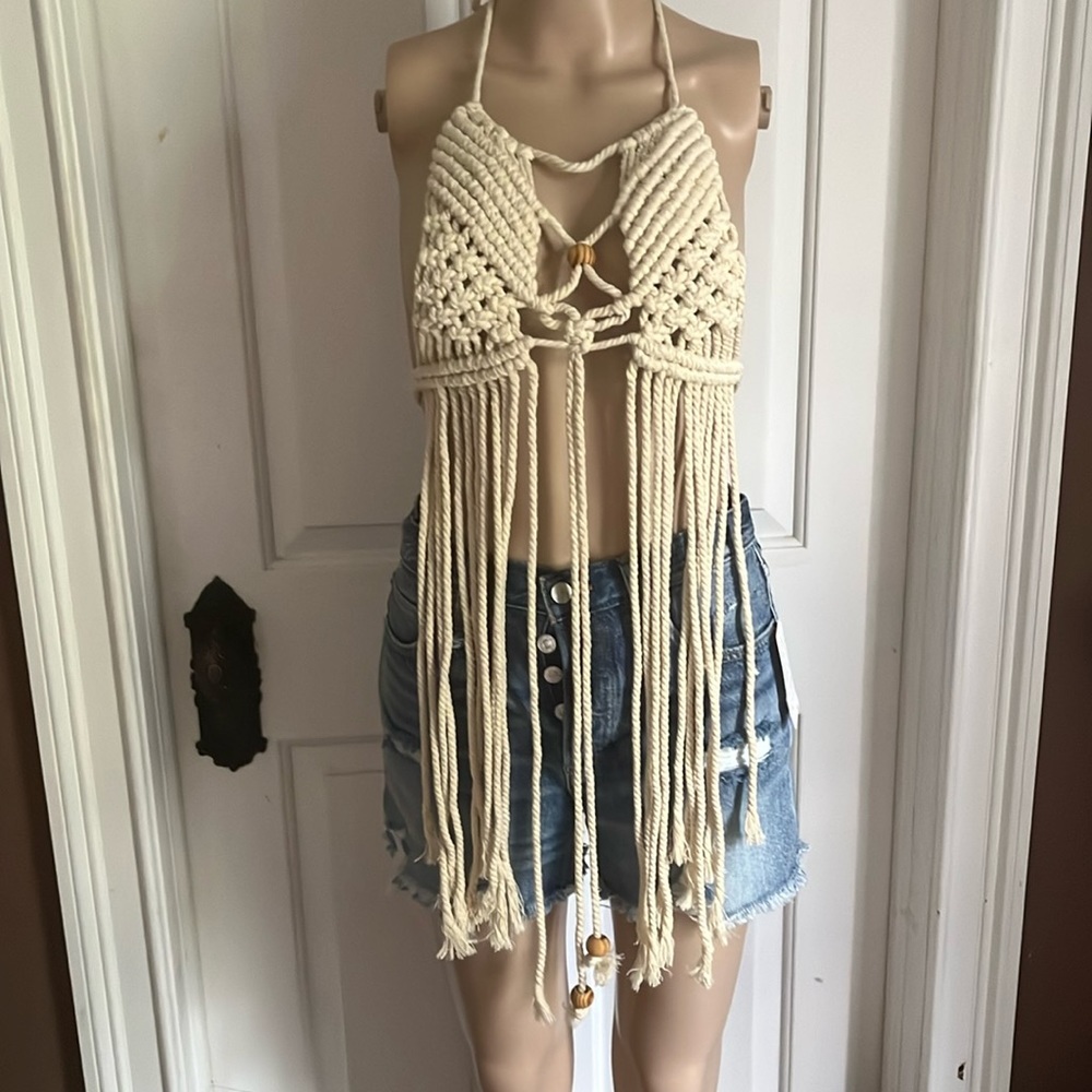 Handmade Crochet Top/coverup